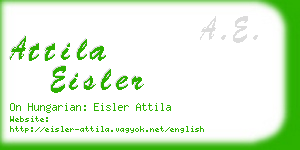 attila eisler business card
